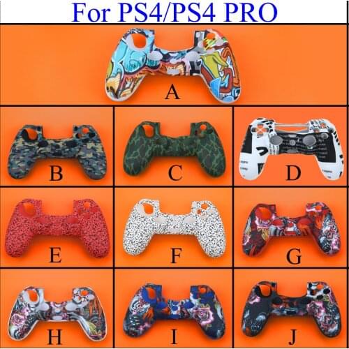 YuXi Camouflage Soft Silicone Cover Case Protection Skin For Sony Playstation 4 PS4 for Controller for ps4 pro slim