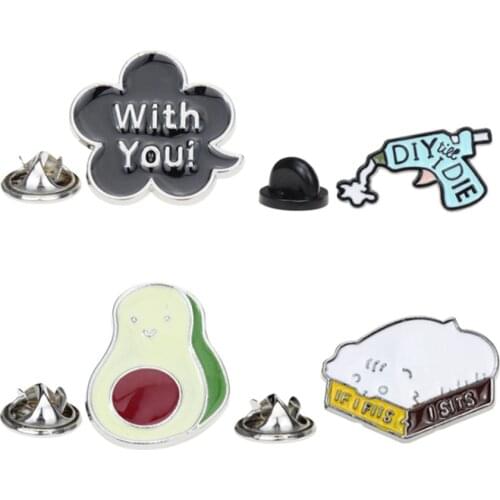 Fashion Cartoon icons fruit cute pins vintage aesthetic Brooch Anime Lovers Denim Shirt Lapel pins Jewelry Accessories For Women