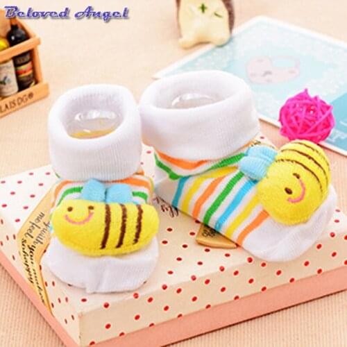 1 Pair Infant Baby Boy Girl Socks Children Autumn Winter Cartoon 3D Pattern Socks for Girls Kids for Floor Anti-skid Soft Sock