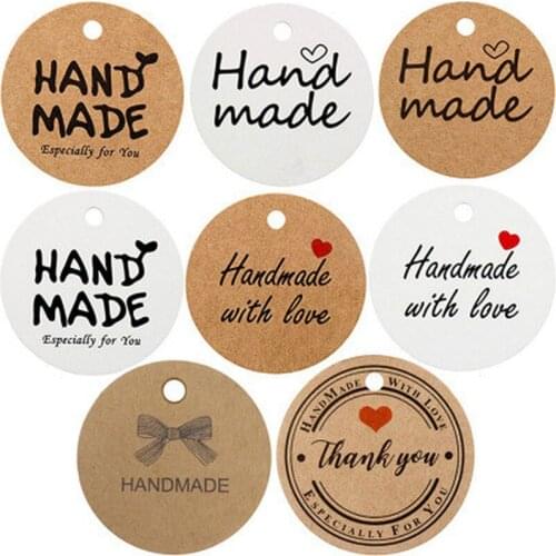 100Pcs Kraft Brown /white Gift Tags Thank You Paper Tags for Wedding Decoration Baby Shower Christmas Label Party Decorations