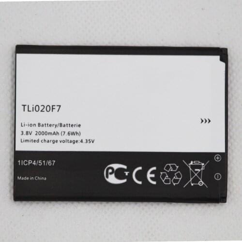 5pcs 2000mah Phone Battery TLI020F7 For Alcatel PIXI 4 5045D Pop 2 5042D C7 7040 7040D 7041 7041D J720 J720T J726T J726T-so2