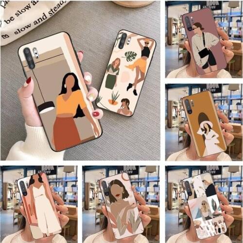 Vintage girl minimalist art Phone Case For Samsung Galaxy Note20 ultra 7 8 9 10 Plus lite Samsung M21 M31S M30S M51