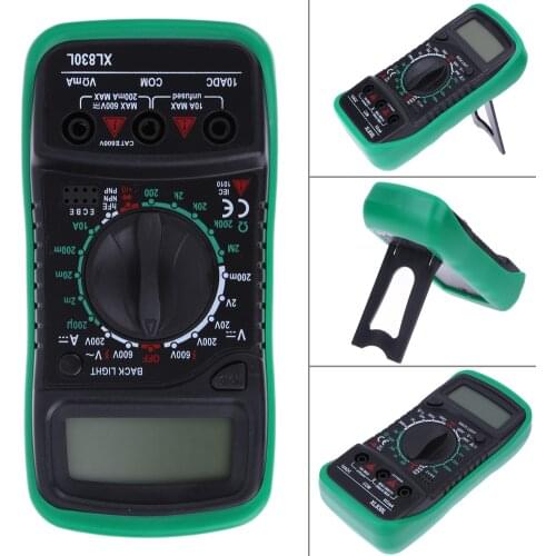 Professional XL830L Digital Multimeter Voltmeter Ammeter AC DC OHM Volt Tester LCD Test Current Multimeter Overload Protection