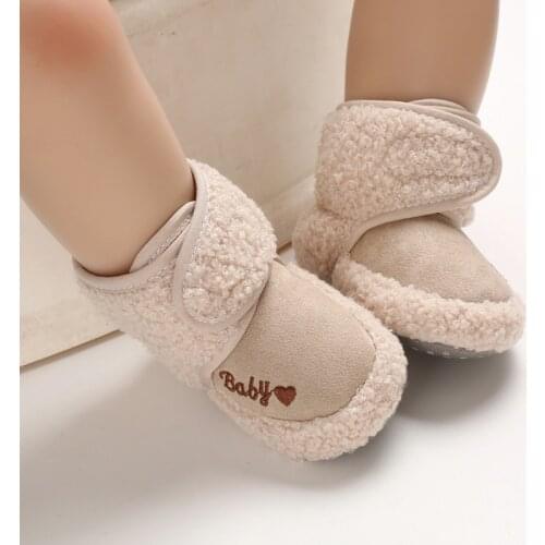 Baby Shoes Winter Warm First Walkers Cotton Baby Shoes Cute Infant Baby Boys Girls Shoes Soft Sole Indoor Shoes For 0-18M
