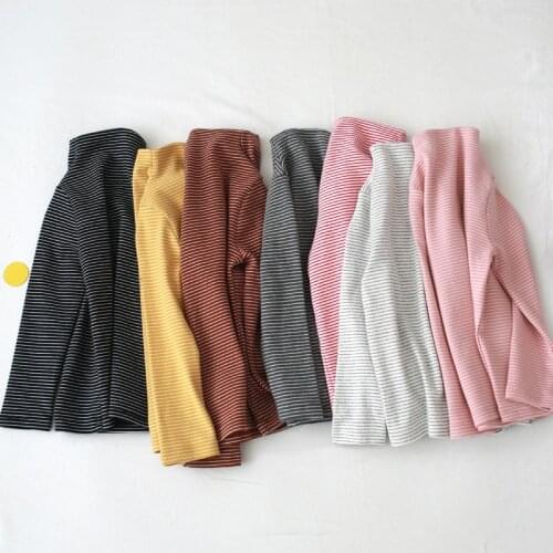 2 3 4 5 6 7 8 Years Kids Shirts Casual Striped Long Sleeves Tops for Girls High Quality Cotton Toddler Baby Clothing 2019 New