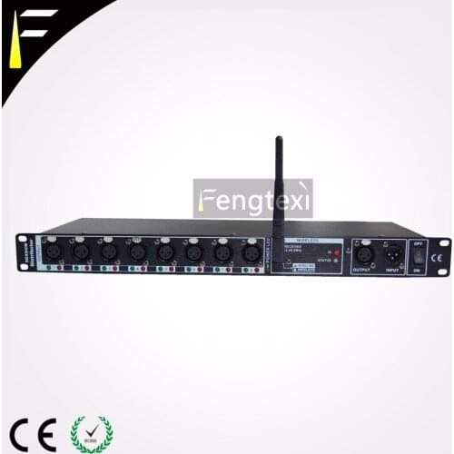 8DXDUW Distributor 8 Way with 2.4G Wireless Receiver DMX Distributor Dj Disco Stage Light