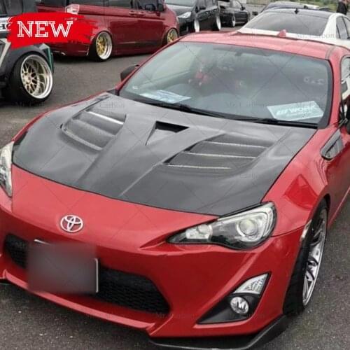 FOR TOYOTA 86 GT86 FT86 BRZ FRS VARIS STYLE CARBON FIBER HOOD TRIM BODY KIT TUNING PART FOR 86 BRZ CARBON VENT BONNET LID RACING