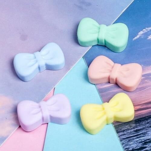 10Pcs Simulation Soap Resin Bowknot Flatback Cabochons Scrapbook Craft DIY Jewelry Making Dollhouse Accessories Mini Toys