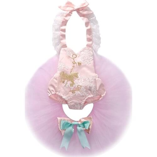2pcs!!Toddler Newborn Baby Girls Pink Lace Romper+Tutu Skirt Wedding Party Formal Outfits Set