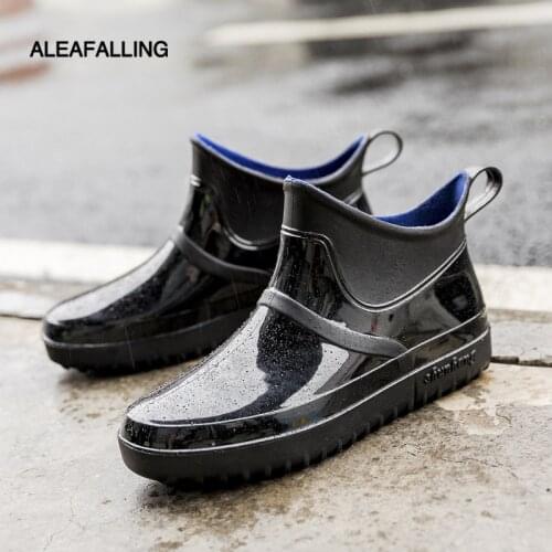 Short Rain Shoes Womens Low Top Anti-slip Wearable Vehicle Cleaning Shoes Waterproof Chef Shoes Cover Waterproof Shoes 39-44