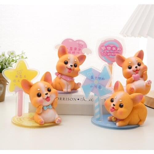 Creative ChildrenS Doll Cute Puppy Car Decoration Sweet Hug Dog Cake Decor Ornament For Home Gift For Friends