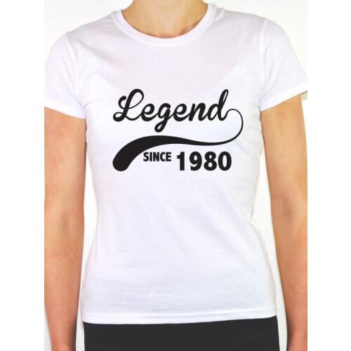 LEGEND SINCE 1980 - Birth Year /Birthday Gift / Novelty Themed Womens T-Shirt