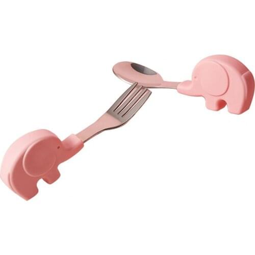 1 Set Kids Spoon Safe Food Grade Stainless Steel Toddler Dinnerware Fork for Baby