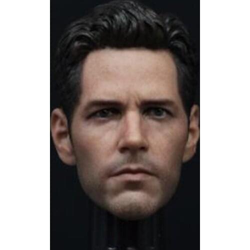 1/6 Scale 1/6 Scale Ant-Man Scott Lang Head Carving Sculpt Versus Male Man Action Figure with Connector for 12" Action Figure