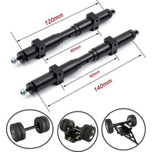Metal Non-powered Rear Wheel Axle for 1/14 1:14 TAMIYA RC Truck Tractor Trailer Spare Parts