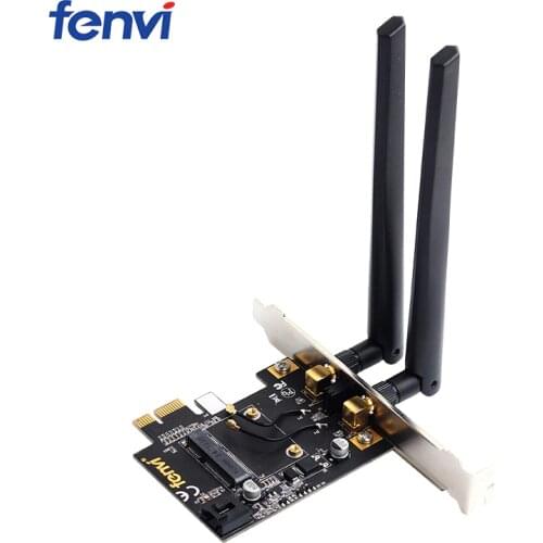 Mini PCI ExpressWireless Adapter Converter with 2 Antenna Mini PCI WiFi Bluetooth Card For Intel 6300 7260 3160AC