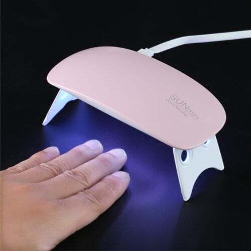 6W SUN Mini UV LED Lamp With 6 Leds UV Lamp Mini Nail Dryer Machine For All Gels For Nail Dryer For Nail Polish Quick Dryer
