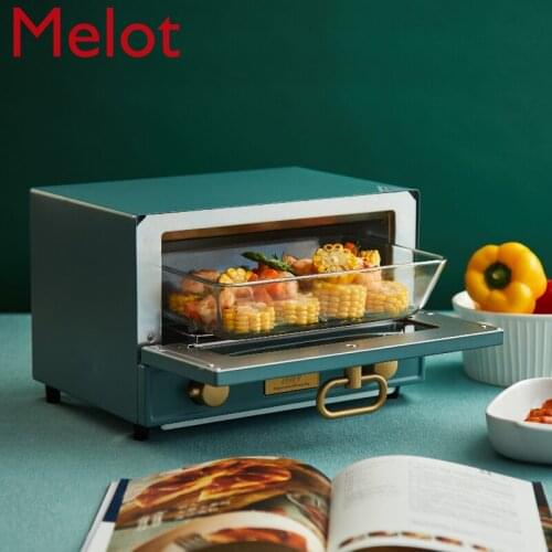 Fashion High-End Creative Single Layer Retro Toaster Oven Modern Household Minimalist Small Oven Kitchen Baking Small Appliances