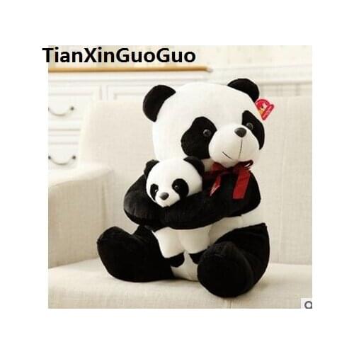 About 23cm cartoon panda lovely panda hug baby panda plush toy soft toy throw pillow birthday gift h0800