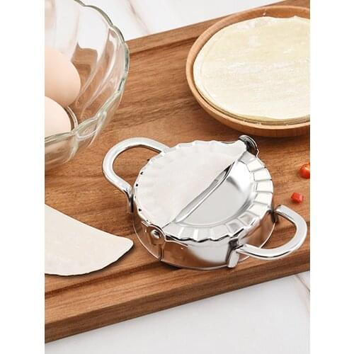 2pcs Stainless Steel Dumpling Maker Set Dough Cutter Dumpling Mould Pie Ravioli Kitchen Pastry Tools Home Kitchen Accessories