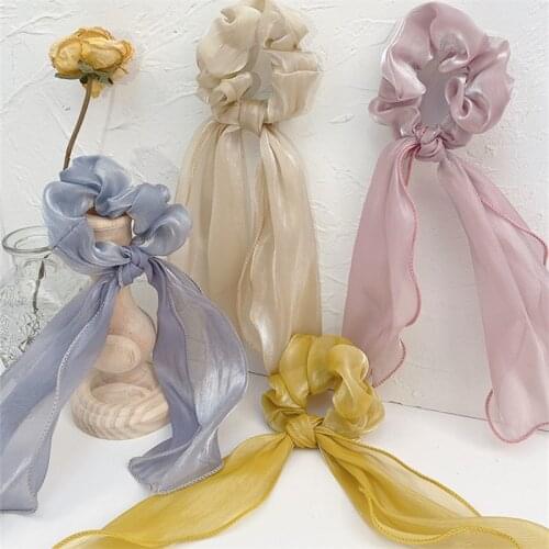 Novedad! Banda de pelo de encaje para mujer, diadema de doble capa con lazo, accesorios para el cabello, coleta para el pelo par