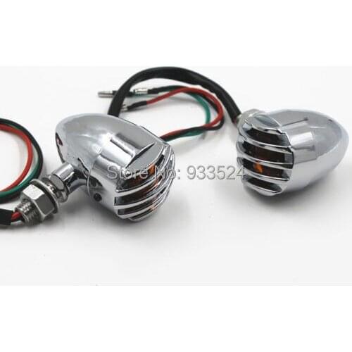 Pair Chrome Metal Turn Signal Light Indicator Amber For Honda Bad Boy V-Rod Glide CBR F4 600 929 954 1000 RR Shadow VTX