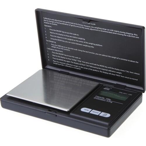 Portable Digital Kitchen Scale Jewelry Gold Weight Measuring Tool 100/0.01G LCD Pocket Weighting Electronic Scales