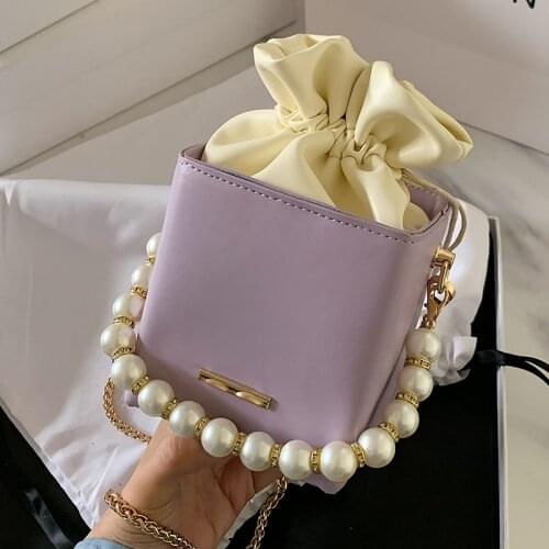 Luxury Pearl small handbag for women 2020 new Shoulder Messenger bag fashion chain bucket bag cross body bag