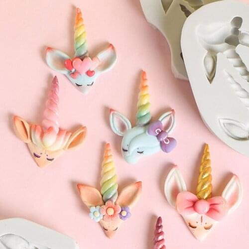 Unicorn Silicone Mold Fondant Mould Cake Decorating Tools Chocolate Gumpaste Molds, Sugarcraft, Kitchen Gadget