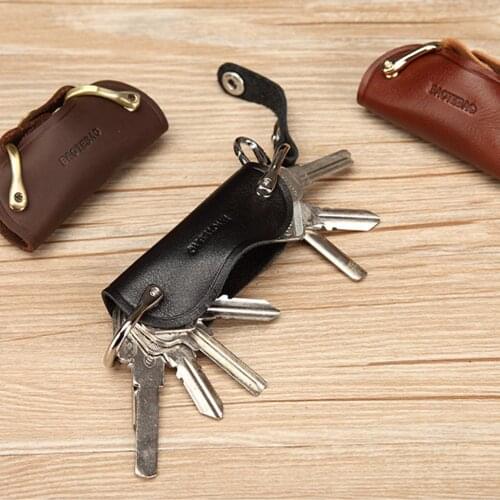 Modern - Brand New Genuine Leather Smart Key Wallet DIY Keychain EDC Pocket Car Key Holder Key Organizer Holder