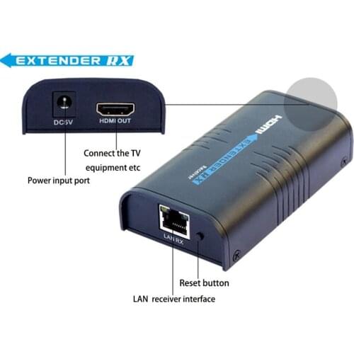 Hdmi extender 120m Over Ethernet tcp/ip rj45 cat5 cat5e cat6 HDMI Splitter hdmi extender Transmitter Receiver for hd DVD PS3