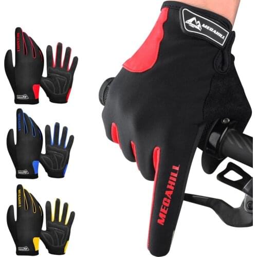 Spring Autumn Cycling Gloves Windproof Touch Screen MTB Bicycle Glove Full Finger Bike Gloves Equipment