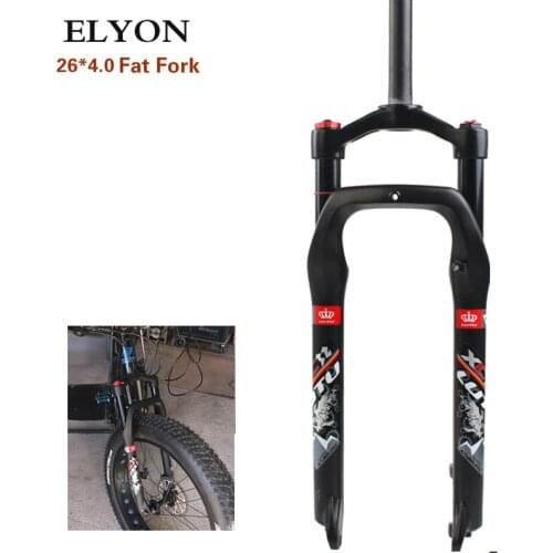 ELYON Fat Bike Fork 26*4.0inch Snow Bicycle Fork Air Gas Locking Suspension Forks Magnesium Aluminium Alloy For 4.0"Tire 135mm
