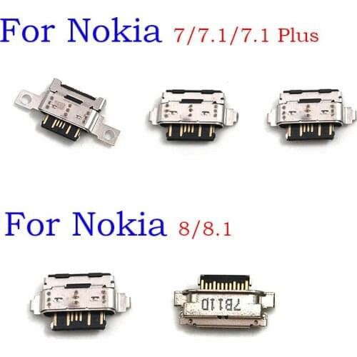 10Pcs/Lot, Charger Micro USB Charging Port Dock Connector Socket For Nokia 2 3 5 6 7 8 3.1 5.1 6.1 7.1 Plus X5 X6