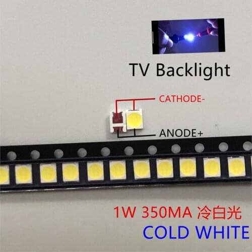 100pcs Universal LED Backlight 1.5W 3V 1210 3528 2835 131LM CUW JHSP Cool White LCD Backlight TV Application