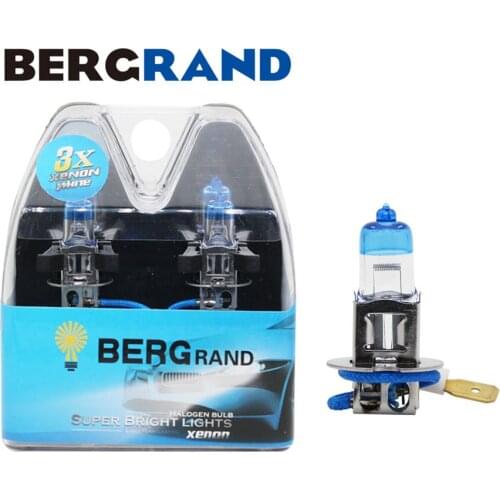 2PCS NEW H3 12V 55W Halogen Lamp PK22s 100% More Vision Car Fog Head Lamp Bulb Quartz Glass Longer Beam Half Super Vision Ultra