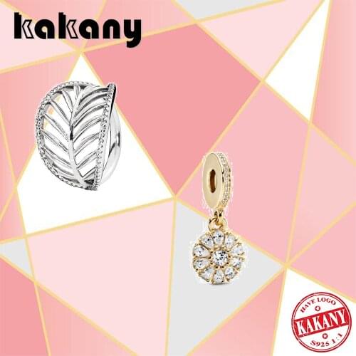 2021 New High Quality Fashion 100% S925 Sterling Silver Embellished Flower Pendant Ring Original Diy Jewelry Suitable For Women