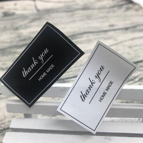 270pcs/lot 5x2.7cm Black white Thank you seal stickers Gift seal sticker for homemade bakery&gift packaging