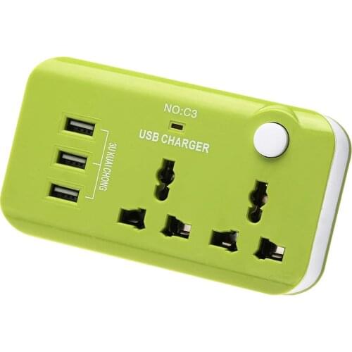 5V 10A UK Plug 3 USB Port Quick Charging Hub Charger Universal Adapter Dock Power Strip Travel Converter AC 110-250V