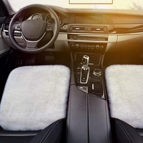 Car Plush Cushion with Non-slip Silicone Particles Winter Warm Universal Accessory Automobiles Seat Covers Protector Pad
