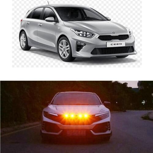 Car Accessories Grille Light Lamp For Kia rio ceed sportage cerato sorento soul Carens Magentis Opirus Optima Picanto Carnival