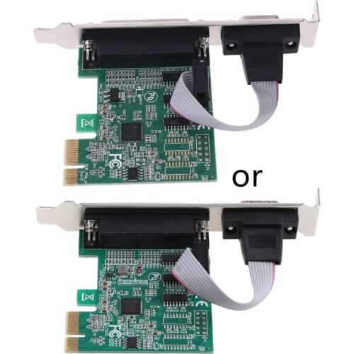 AX99100 1P1S RS232 Serial Parallel Port DB25 25Pin PCIE Riser Card PCI-E Express R2JA