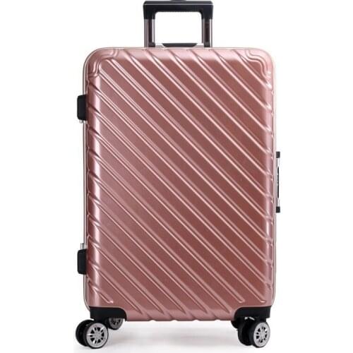 New Fashion 20"24" Rolling Hardside Luggage Travel Suitcase With Wheels Aluminum+ABS+PC Custom Laser Engraving