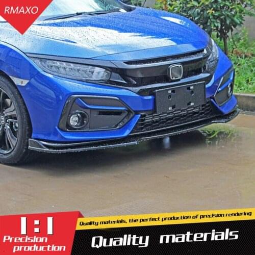 For Honda Civic Hatchback Body kit spoiler 2020-2021 Civic RXK ABS Rear lip rear spoiler front Bumper Diffuser Bumpers Protector