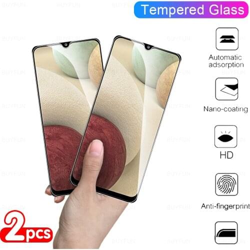 For Samsung Galaxy A12 2pcs Tempered glass For samsun galaxi a12 a 12 m12 m 12 ​Explosion-Proof HD Clear Protective Film