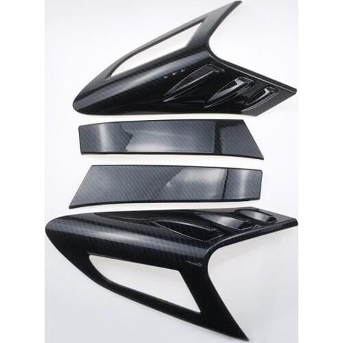For TOYOTA C-HR 2016-2018 4PCS ABS Chrome Car Rear Headlight Fog Lamp Eyelid Eyebrow Cover Trim Moldings Car Styling