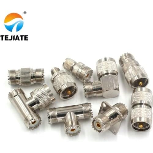 1PCS UHF MINIUHF J-K-JJ-KK-JK-KKF-KJW-KKK-JKK Connector Double Way Three Way Male/Female Header Adapter Four Hole Flange