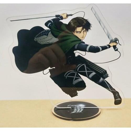 Anime Figure Attack on Titan Double Sided Acrylic Stand Model Plate Shingeki no Kyojin Desk Decor Standing Sign for Friend Gifts