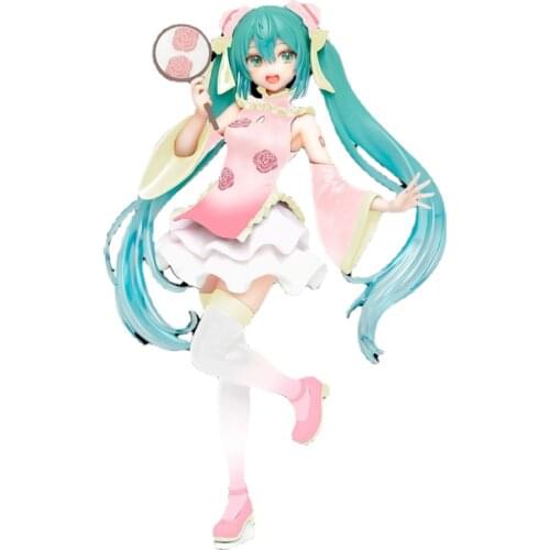 Hatsune Original Taito MIKU Cheongsam Ver Figure PVC Model Prize Doll Colletible Toys Kwaii Gift