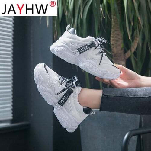 JAYHW Women Running Shoes Non-Slip Sports Walking Sneakers New Woman Breathable Absorption Sport Couple Vulcanized Shoes